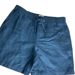 Panama Jack Orion Blue Linen & Lyocell Shorts Size L With Drawstring Waist